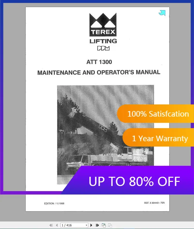 AutoCD Terex PPM Crane مجموعة كاملة PDF دليل DVD