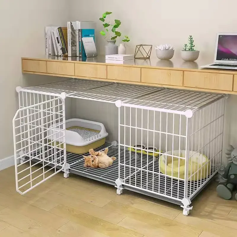 

Cat Cage with Toilet Villa Super Free Space Indoor Empty Cage Cat House Home Three-story Small Nest