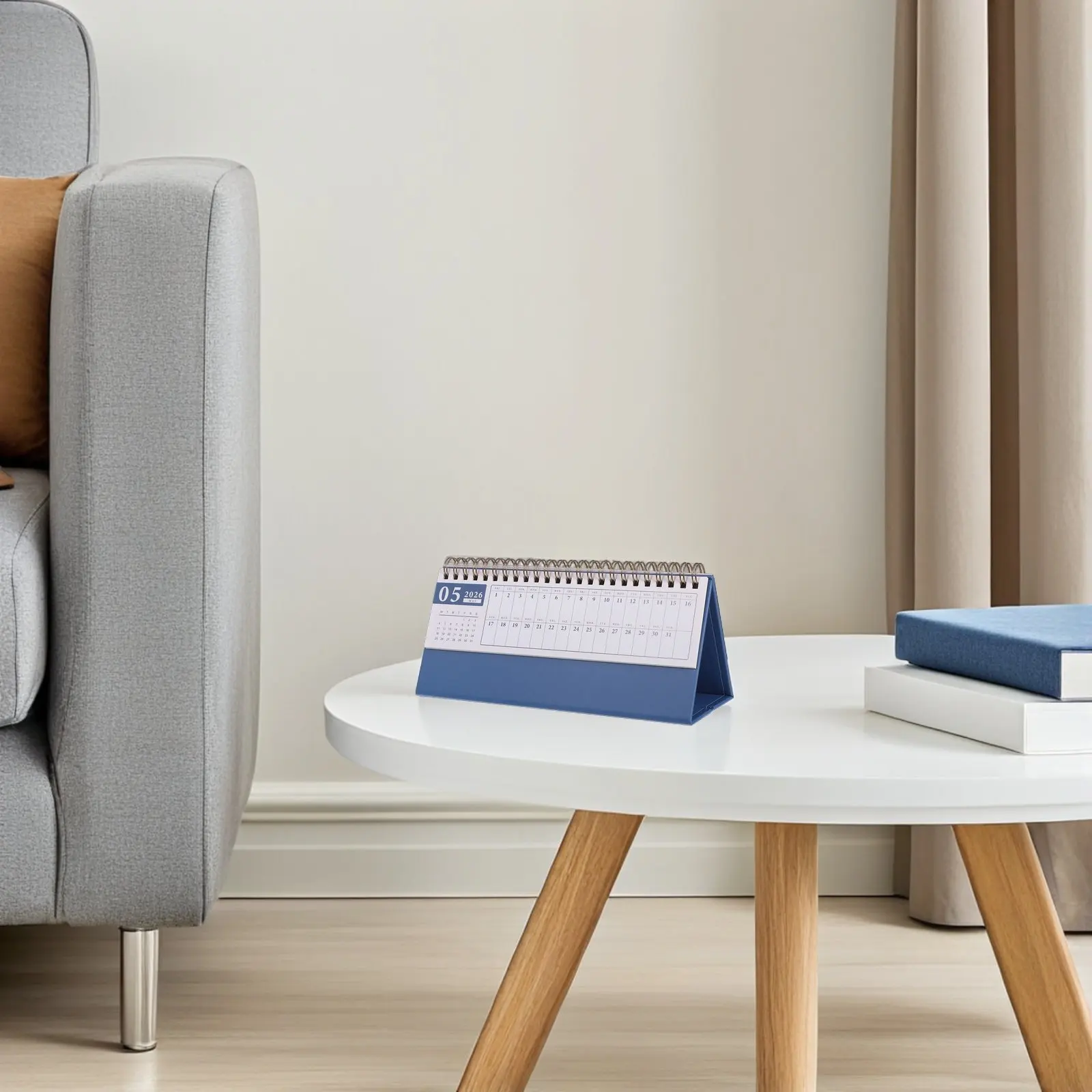 

15 Months Horizontal Mini Desk Calendar 2025-2026 Flip Page Design Portable Functional Planner for Office Home Use Aesthetic