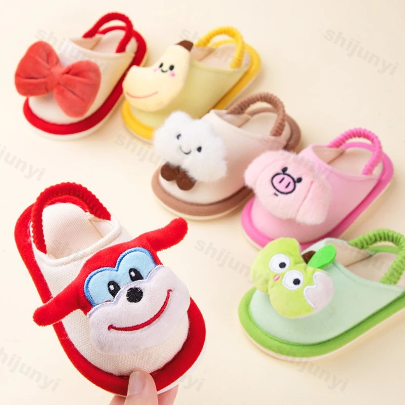 

Children's Cute Slippers 2025 Autumn New Lightweight Comfort Girls Home Shoes Soft Sole Non Slip Cartoon Boys' One Word Slippers