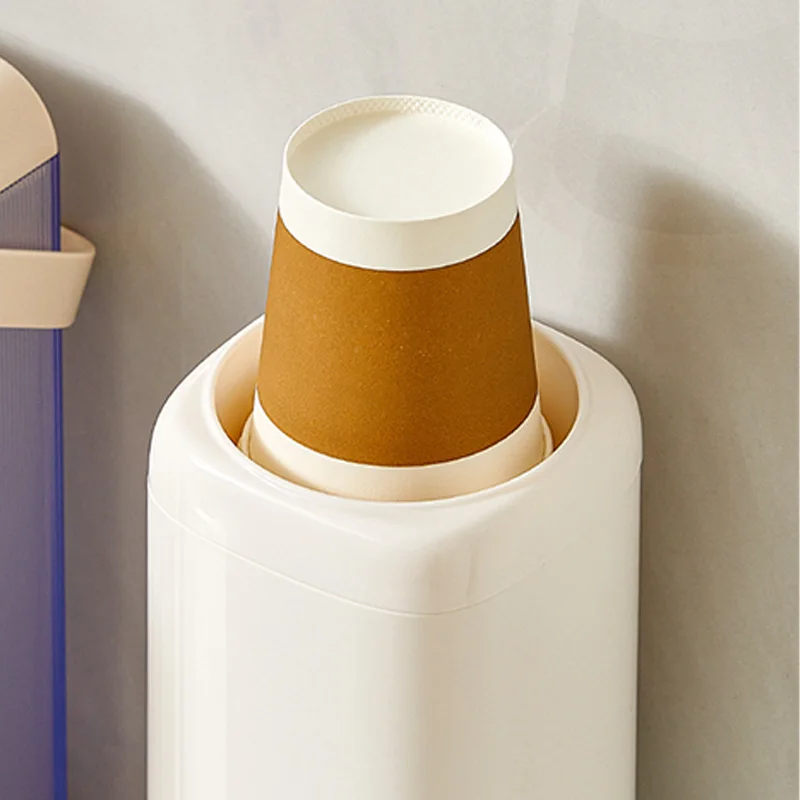 Portavasos desechable a prueba de polvo para sala de estar, instalación no perforada, estante para vasos de agua junto al dispensador de agua, papel tapiz Wal