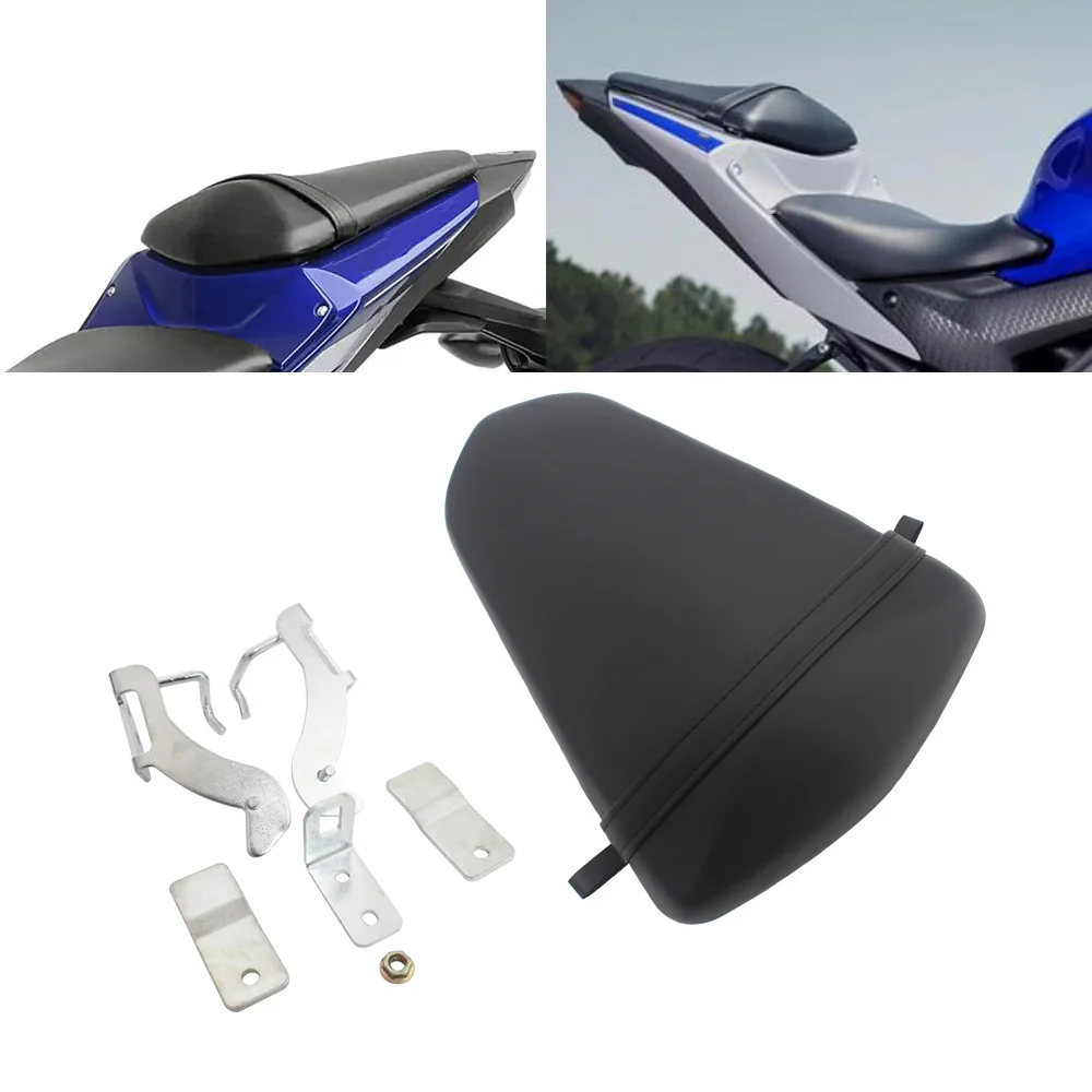 Black Motorcycle Parts Rear Passenger Seat Cushion Pillion For Yamaha YZF R3 R25 MT-03 MT-25 2015-2022 Synthetic Leather