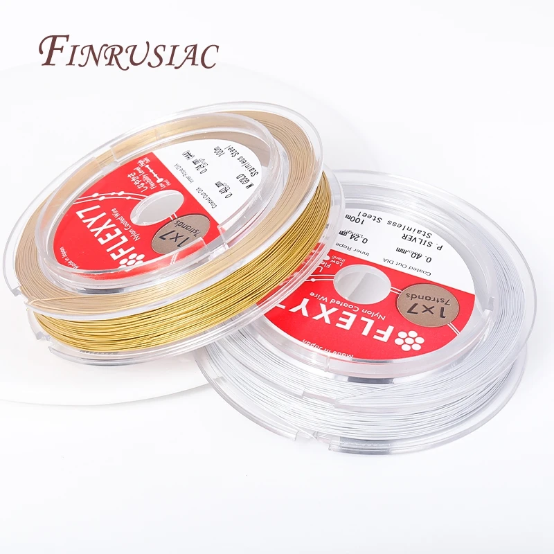 0.4mm diy artesanal resistente forte linha macia de aço inoxidável cauda tigre miçangas fio para fazer jóias acessórios