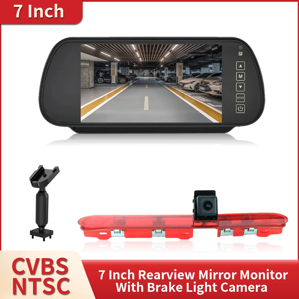 

Brake Light Camera With 7-inch Rearview Mirror Monitor For Peugeot Expert Traveller Citroen Spacetourer Toyota Proace 2016-2019