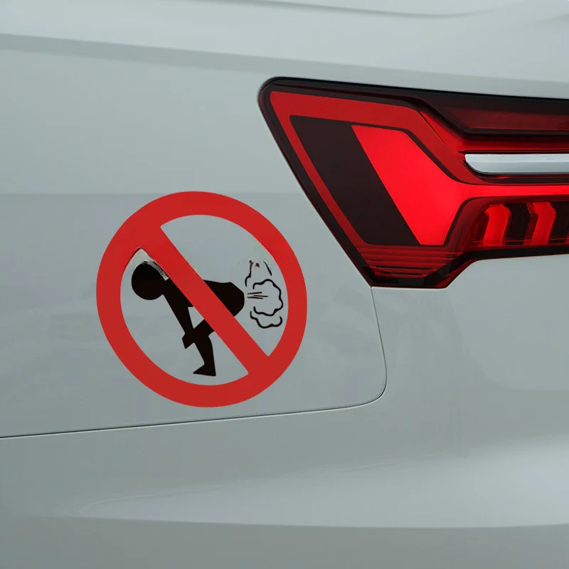 Funny No Farting Car Sticker Humorous Auto Decal For Vehicle Exterior Durable Self-adhesive-Wall Stickers