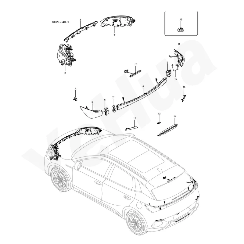 

Внешнее освещение для BYD ATTO3 Yuan Plus 2021-2025