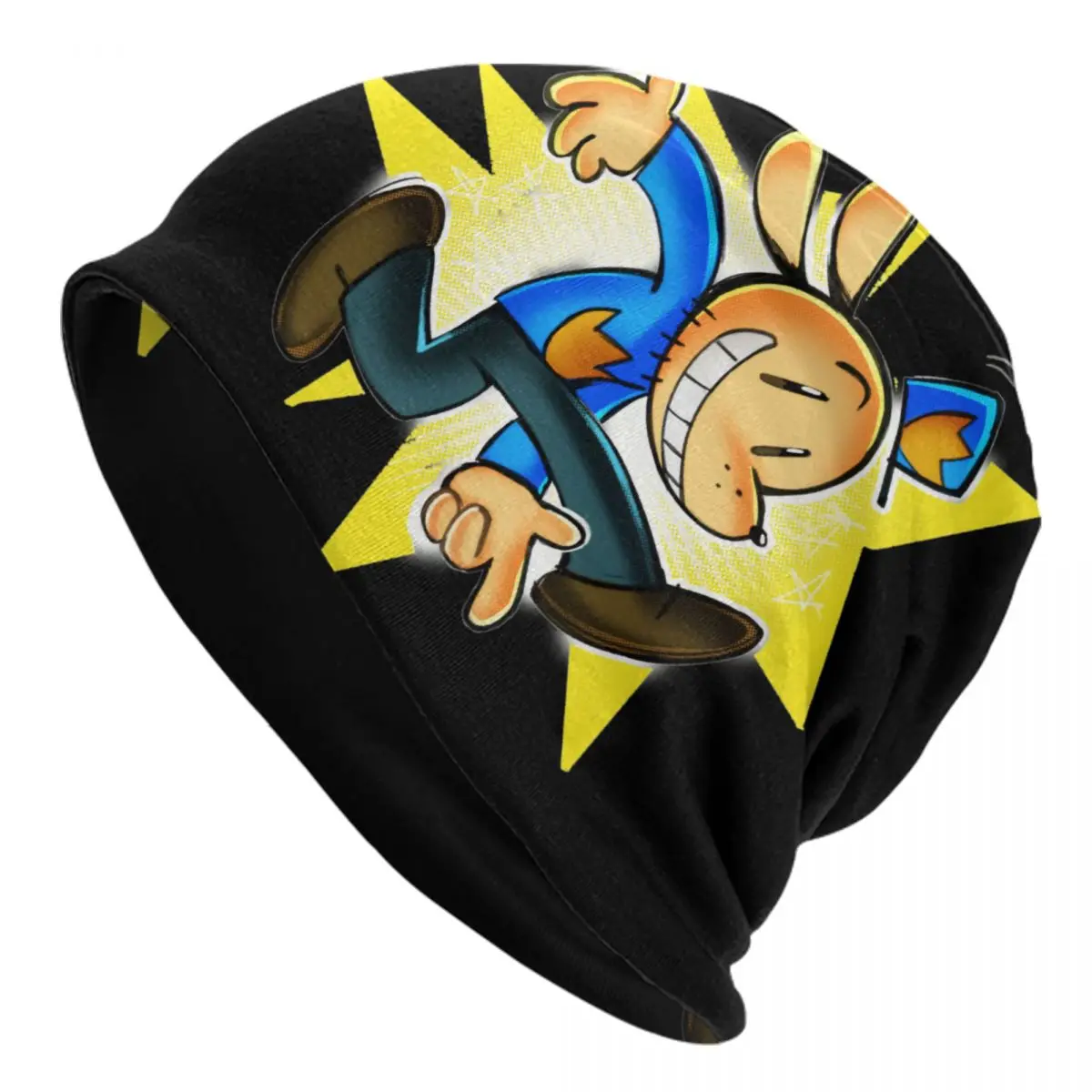 

Dogs Man Comic Movie Skullies Beanies Caps For Men Women Unisex Hip Hop Winter Warm Knit Hat Adult Bonnet Hats