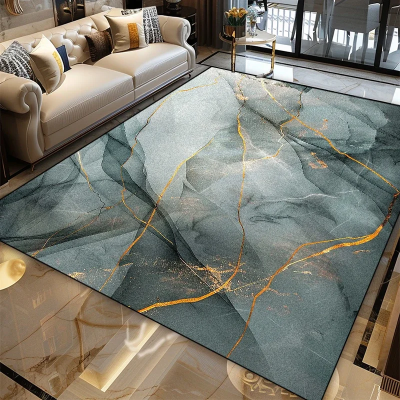 

Nordic Marble Art Design Non-Slip Large Area Carpet for Living Room Bedroom Lounge Washable Rug Coffee Table Mat