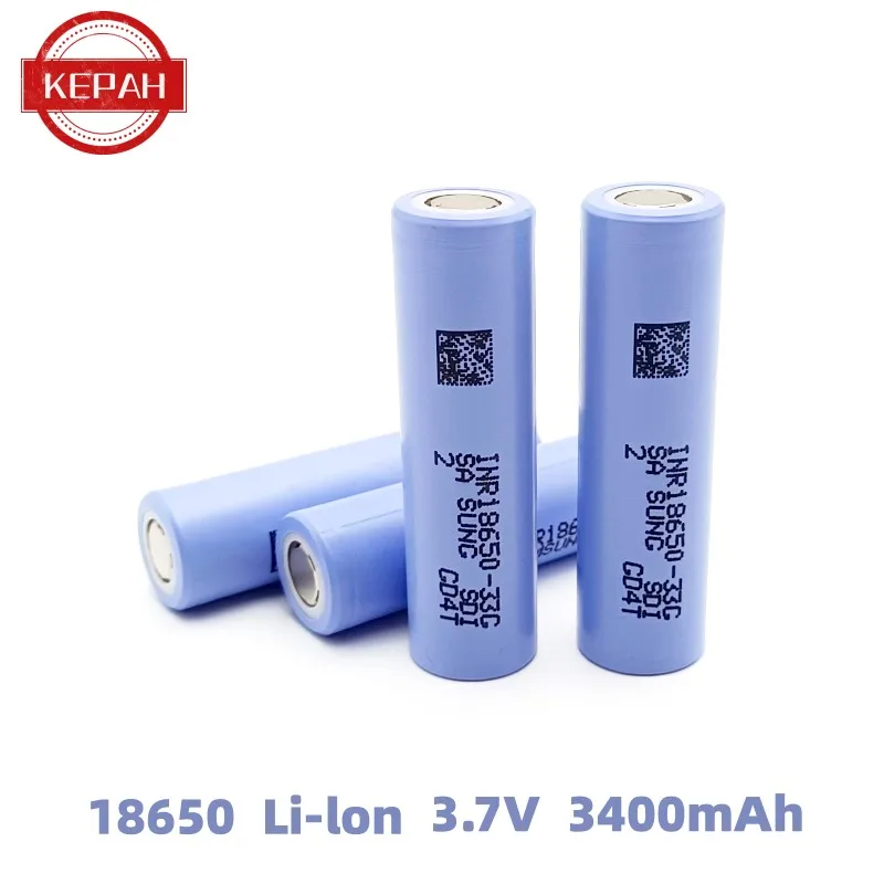 3,7 V 18650 3400 mAh 18650 Li-Ion INR18650-33G аккумуляторная батарея, INR18650-33G 3400 mAh + 3,7 V 18650 3400 mAh зарядное устройство