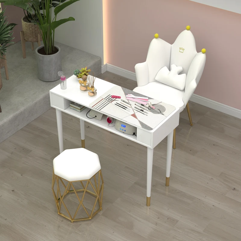 Professional Nail Table Drawers Luxury Display Manicurist Tables Equipment Design Mesa De Manicure Salon Home Furnishings