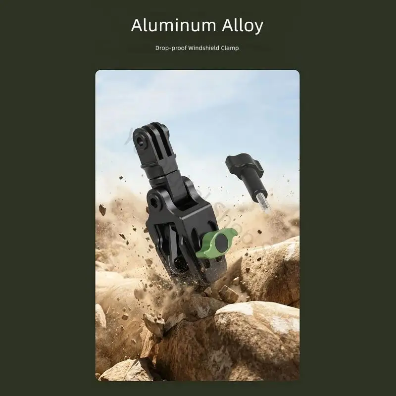 96BA Boots-Windschutzscheiben-Kamera-Halterungsklemme für Action6/5Pro mit Legierungsgehäuse, 2-Zinken-Montageschnittstellen – Detail 8