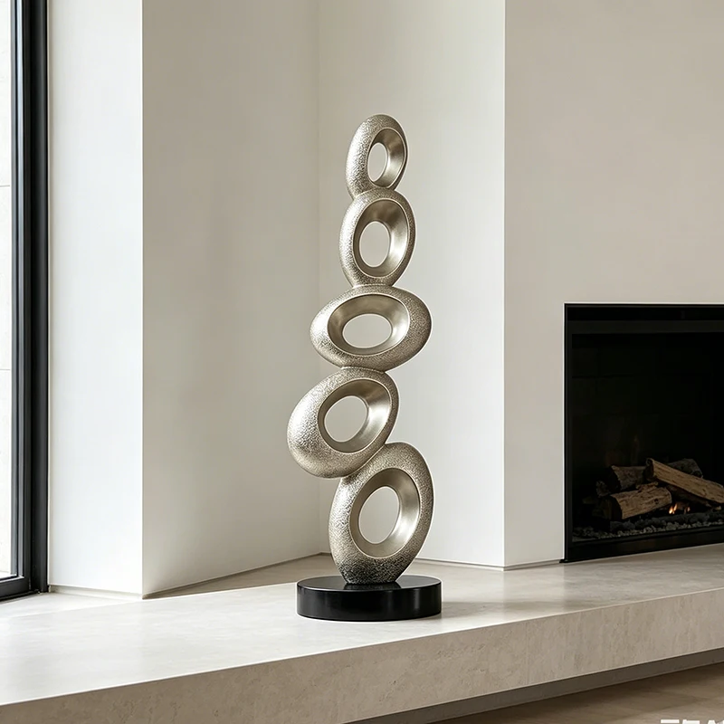 Modern Ornament Creative Living Room Figurines Simple Geometry Modelling Figurines Luxury Entrance Hall Decorative Ornaments