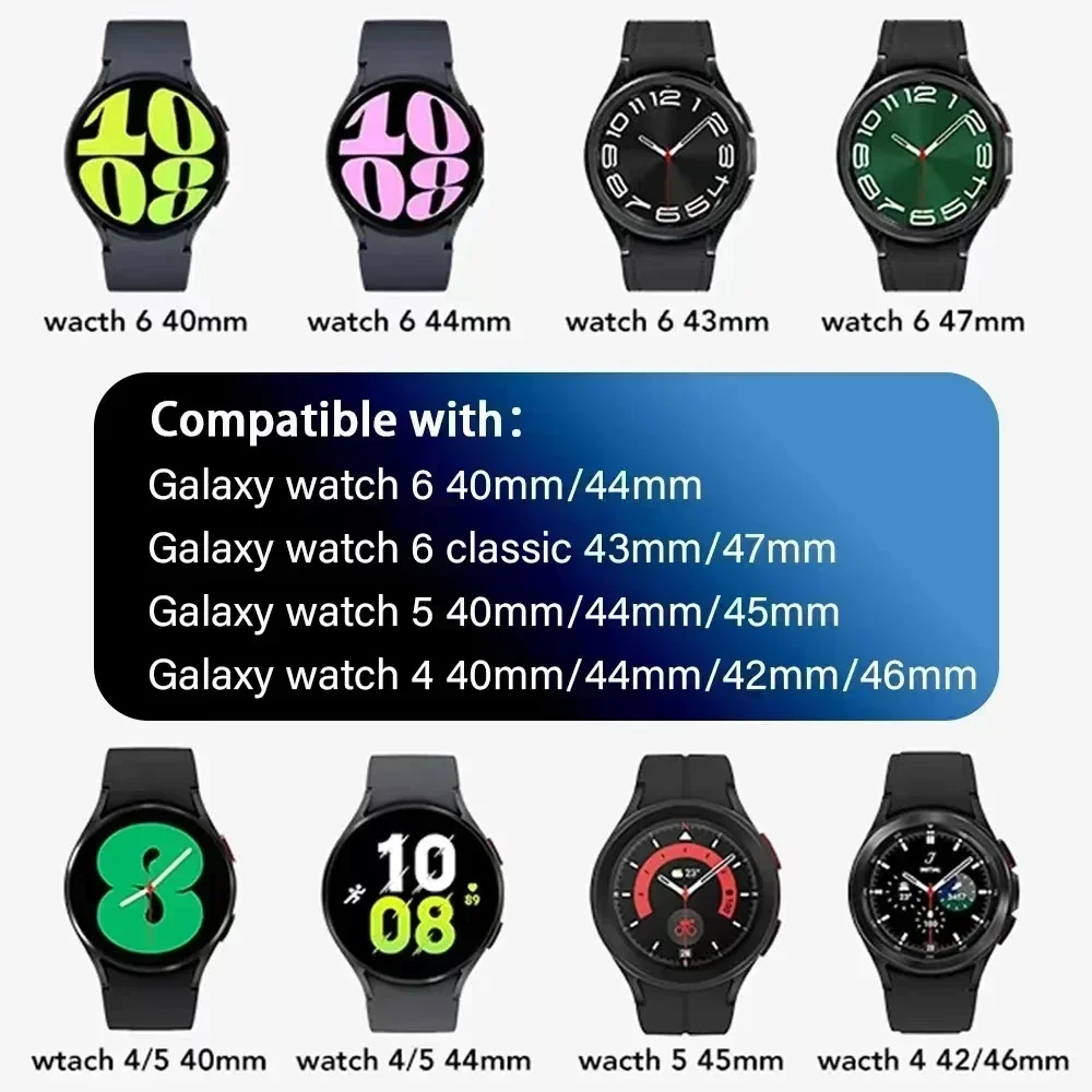 Metal Connector For Samsung Galaxy Watch 4 Strap 5 40mm 44mm 6 Classic 47mm 43mm Stainless Steel Adapter 5 Pro 45mm Accessories