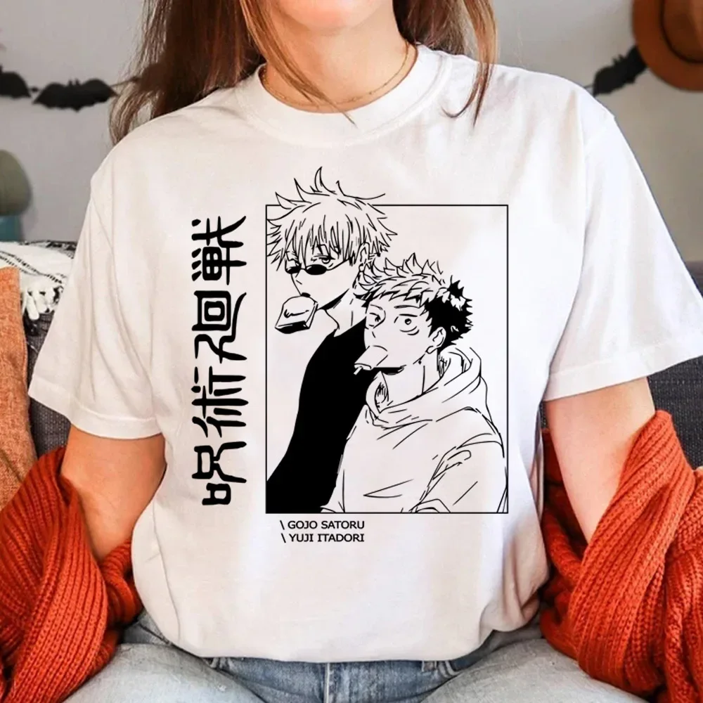 Toji Fushiguro t-shirts jujutsi kaisen gojo women harajuku top girl comic funny manga clothing tshirt