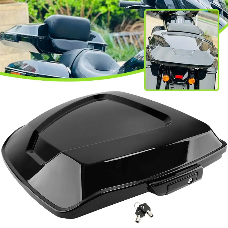 

Motorcycle Rear Storage Box Trunk Tail Box Case Trunk For Harley Tour Pak Touring Street Glide Ultra Road King 1997-up