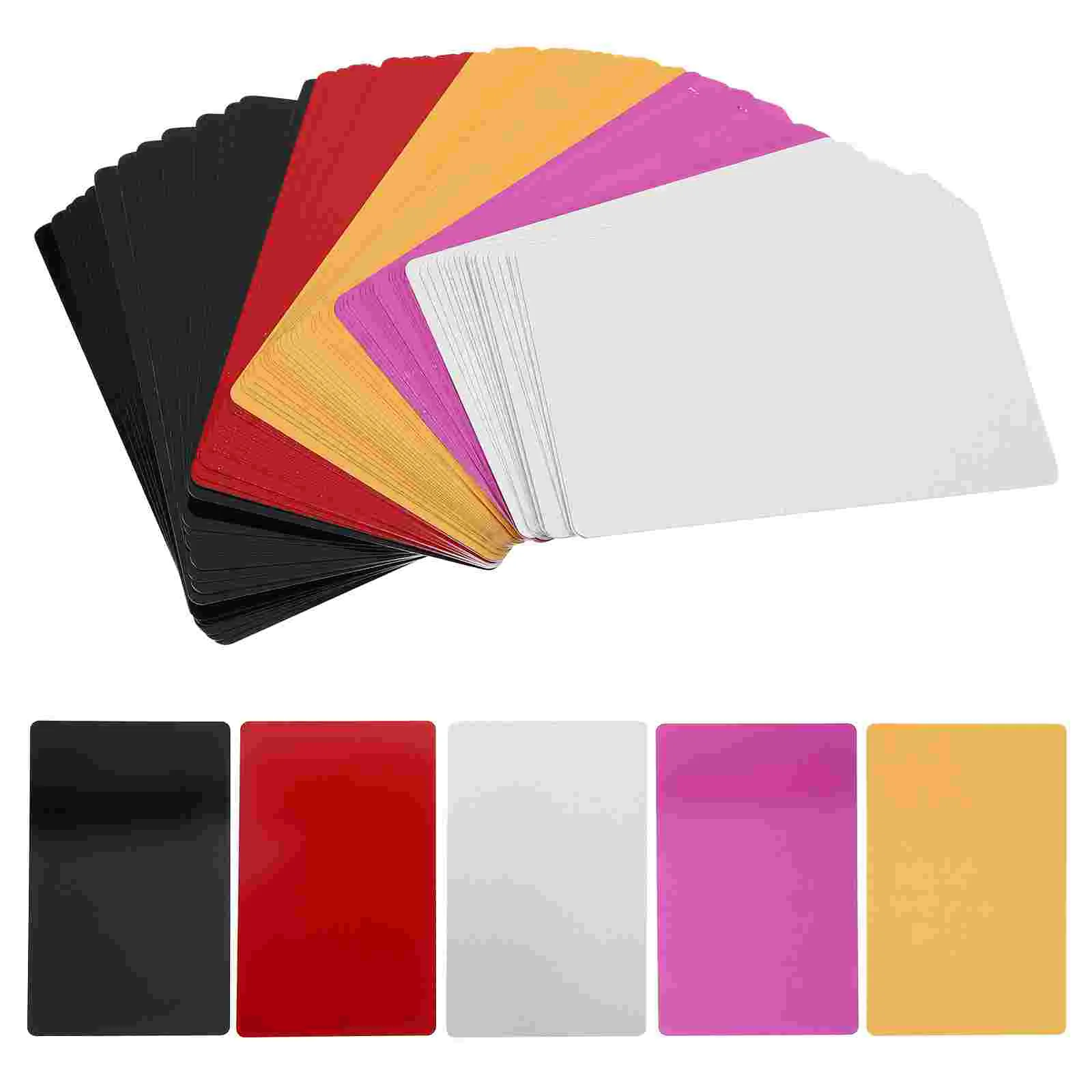 80 Pcs Blank Business Cards for Customer Engraving Aluminum Colored Metal Aluminium Multicolor Anodized Blanks