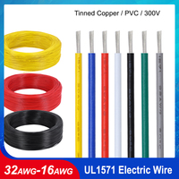 5/10M UL1571 32AWG -16AWG PVC Electronic Wire Flexible Cable Insulated Tin-plated Copper Environmental LED Line DIY Cord