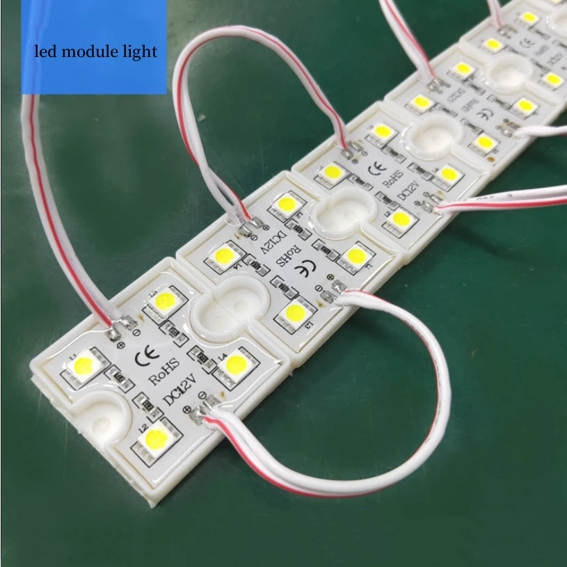 Super Bright Waterproof 40PCS LED 5050 4 LED Module white DC 12V 4Leds square led modules lighting