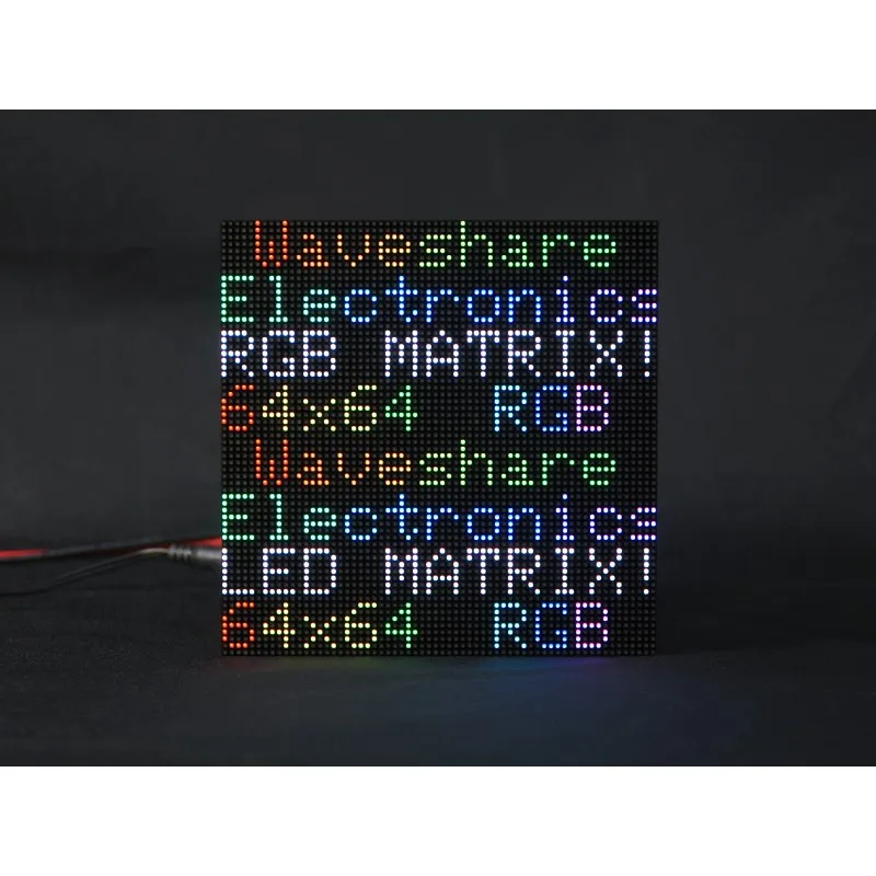 

RGB-Matrix-P2.5-64x64, RGB full-color LED matrix panel, 2.5mm Pitch, 64x64 pixels, adjustable brightness