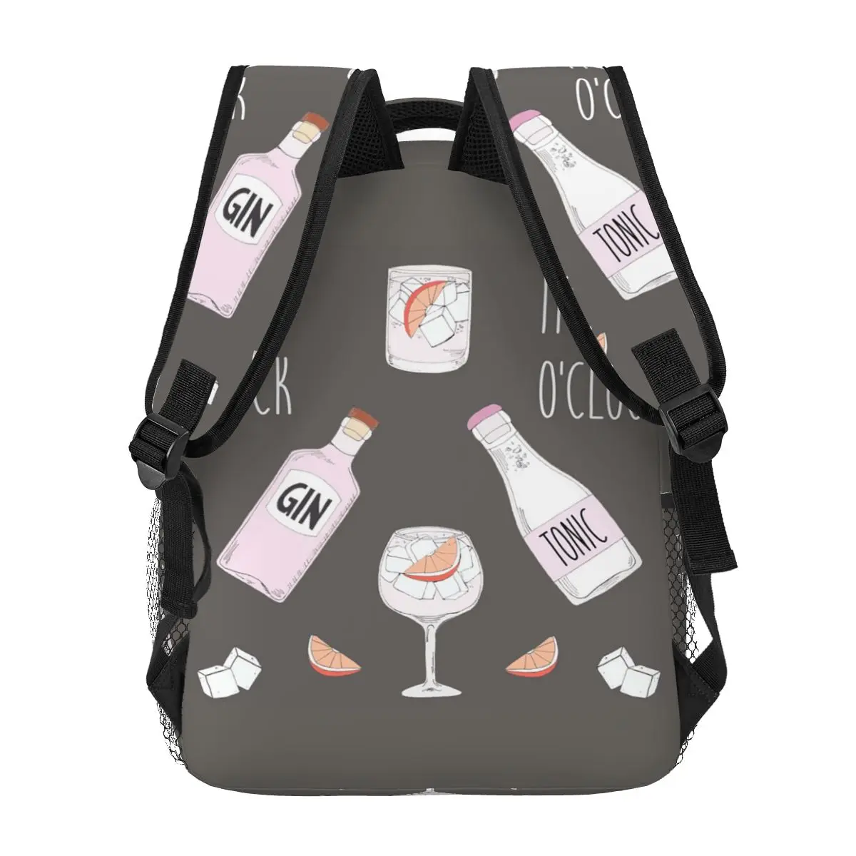 حقيبة ظهر للطلاب من Gin O'clock Gin Lover Gi حقيبة مدرسية للمشي لمسافات طويلة والسفر حقيبة نهارية للرجال والنساء حقيبة كتب عصرية حقائب كتف #4