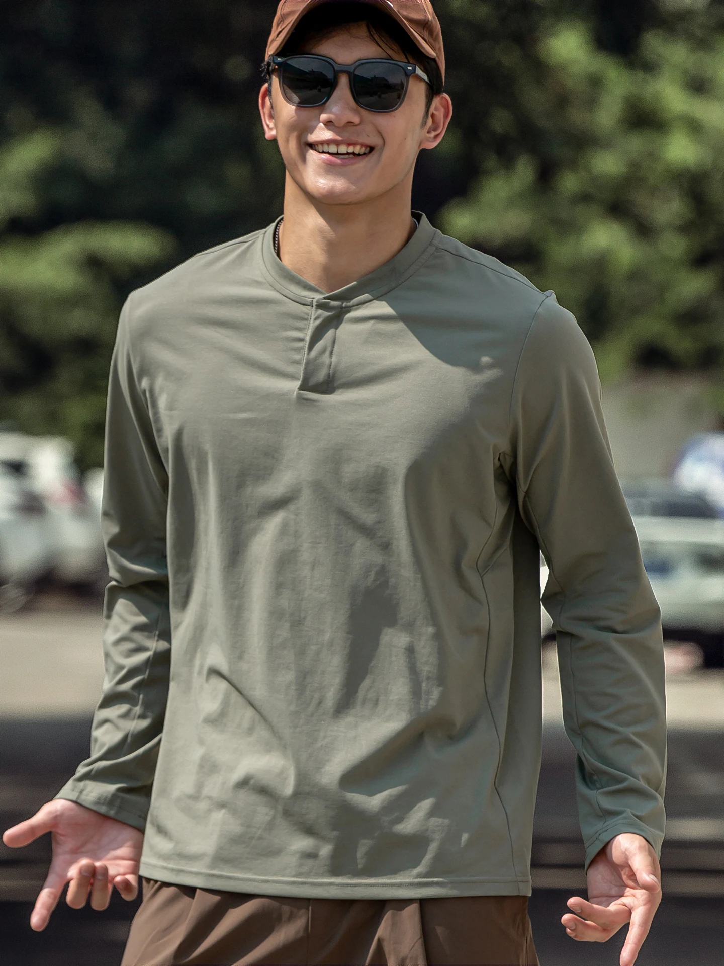 

Весенне-летняя тонкая футболка с длинным рукавом для мужчин, быстросохнущая, дышащая, для активного отдыха, новая модель для бега, велоспорта и фитнеса, спортивный топ