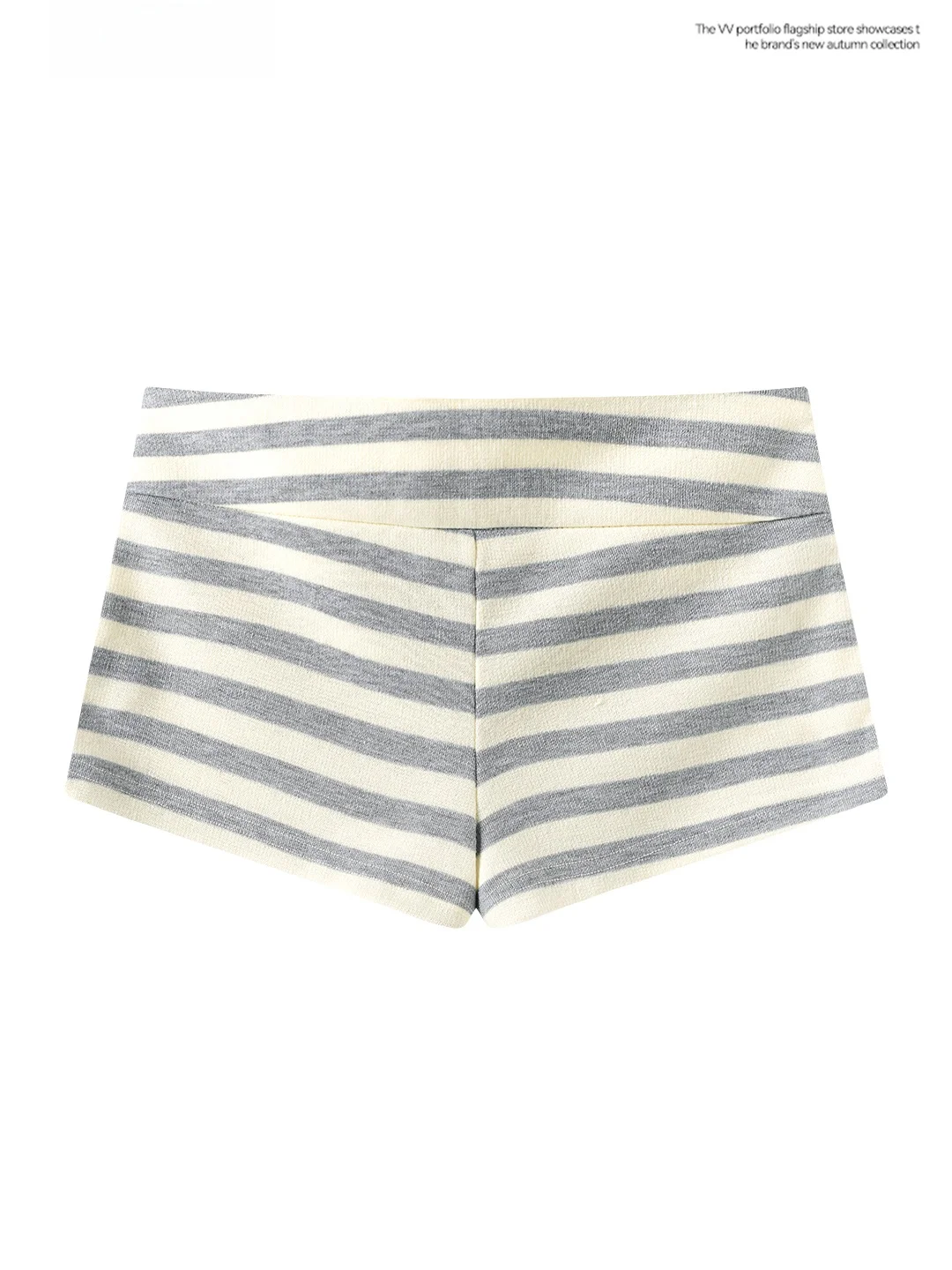 American Style Spicy Girl Color Block Striped Base Shirt Summer New Small Size mid Low Waist Slimming Casual Shorts Women