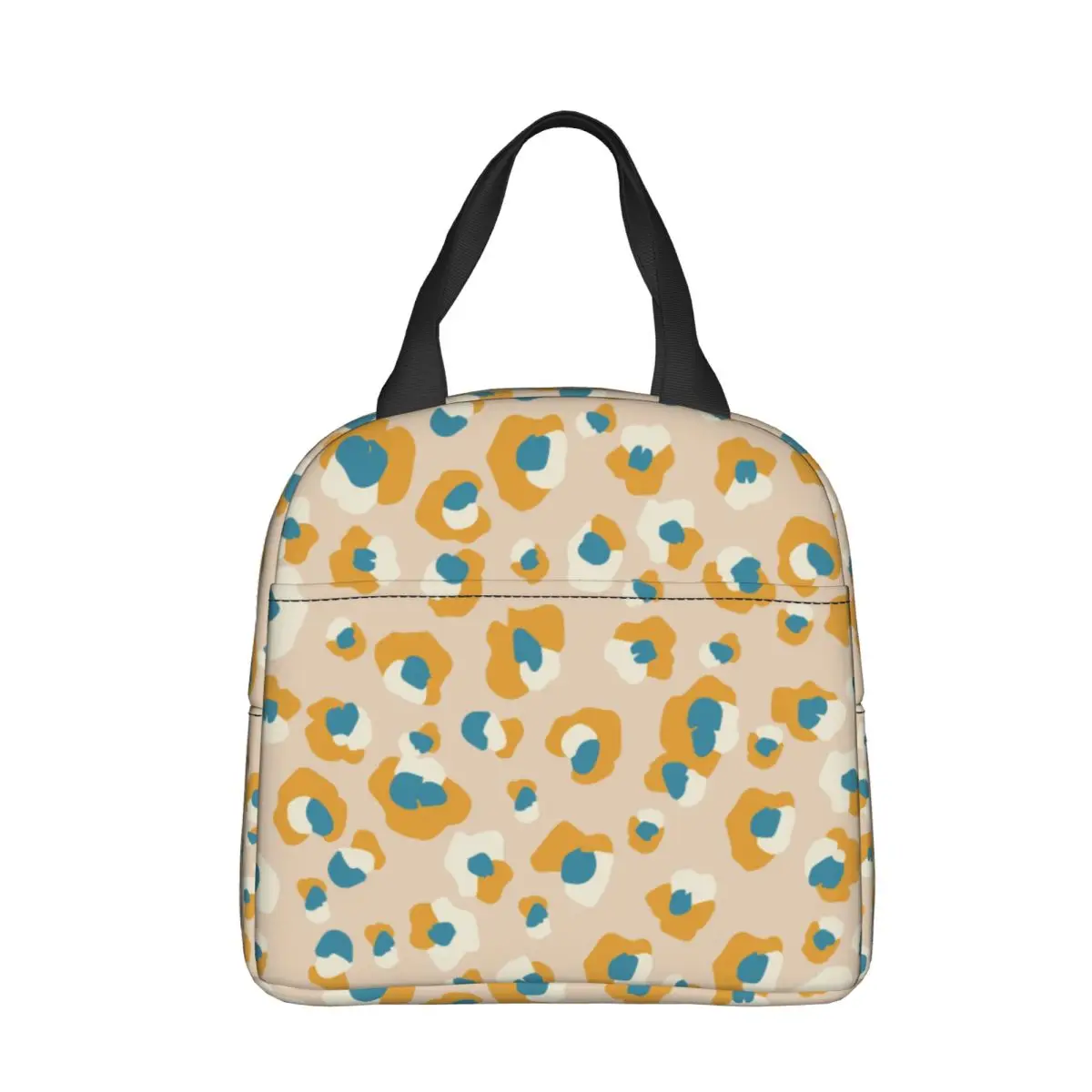 

Leopard Animal Fur Printing Insulated Lunch Bags Thermal Bag Reusable Leakproof Tote Lunch Box for Men Women School Picnic