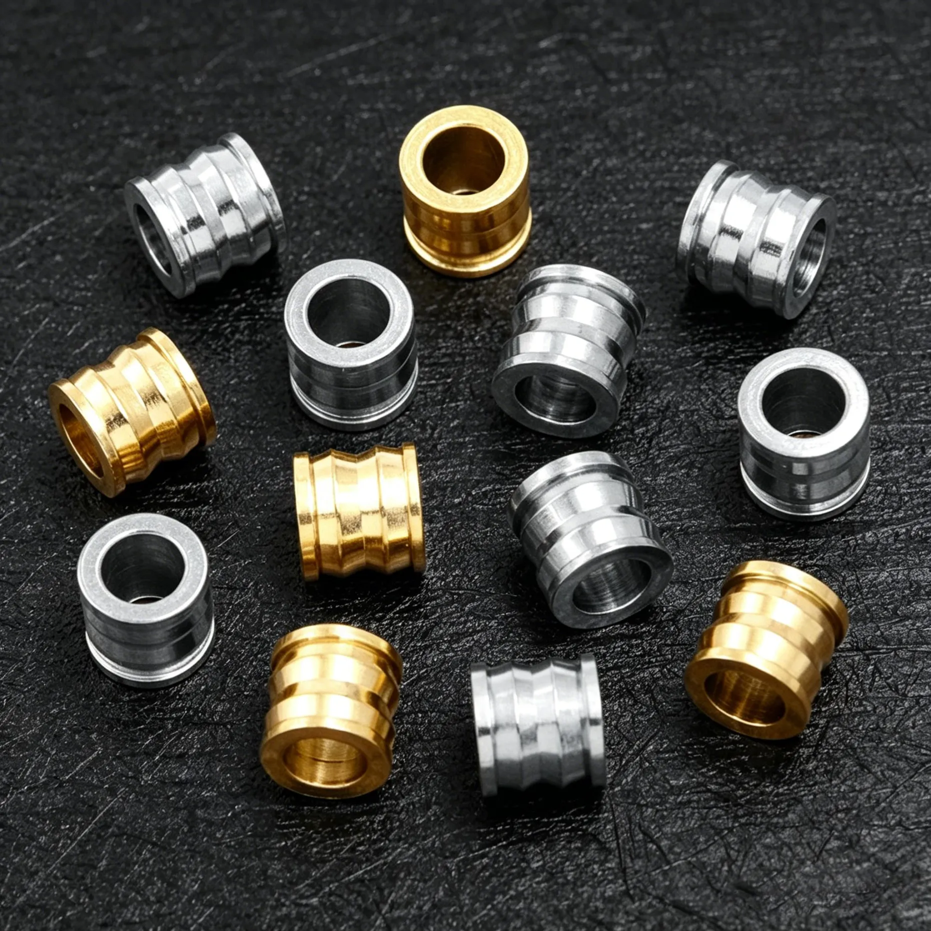 10 Stück/Lot lose Spacer-Perlen in Bambusform für DIY handgemachte Armbänder, Halsketten, Schmuckherstellung, Bastelmaterial – Detail 3
