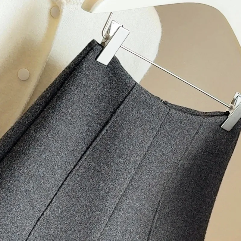 Woolen Shorts Mujer High Waist Simple Autumn Winter Woman Pants Korean Fashion A-line Elegant Pantalones Cortos