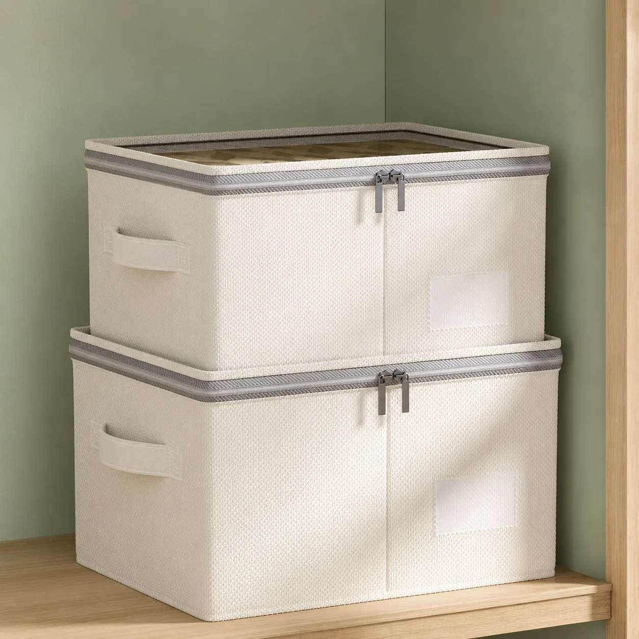Foldable Large Capacity Wardrobe Storage Box With Lid For Quilt Down Jacket Bedroom Clothes Organizer