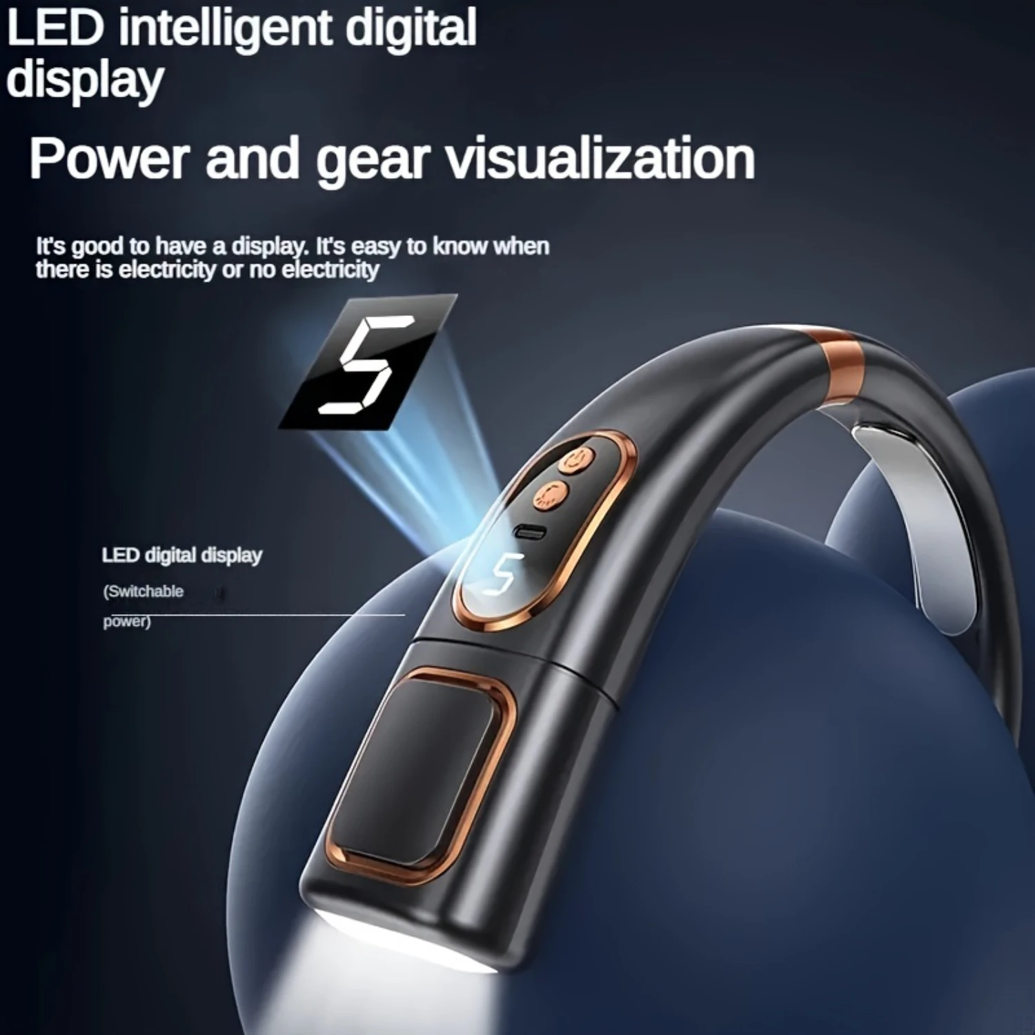 1 ชิ้น พัดลมระบายความร้อนคอ ความเร็วลม 5 สปีด พัดลมคอพกพา LED Nightlight ชาร์จ USB พัดลมระบายความร้อน Leafless แขวนคอ Coo