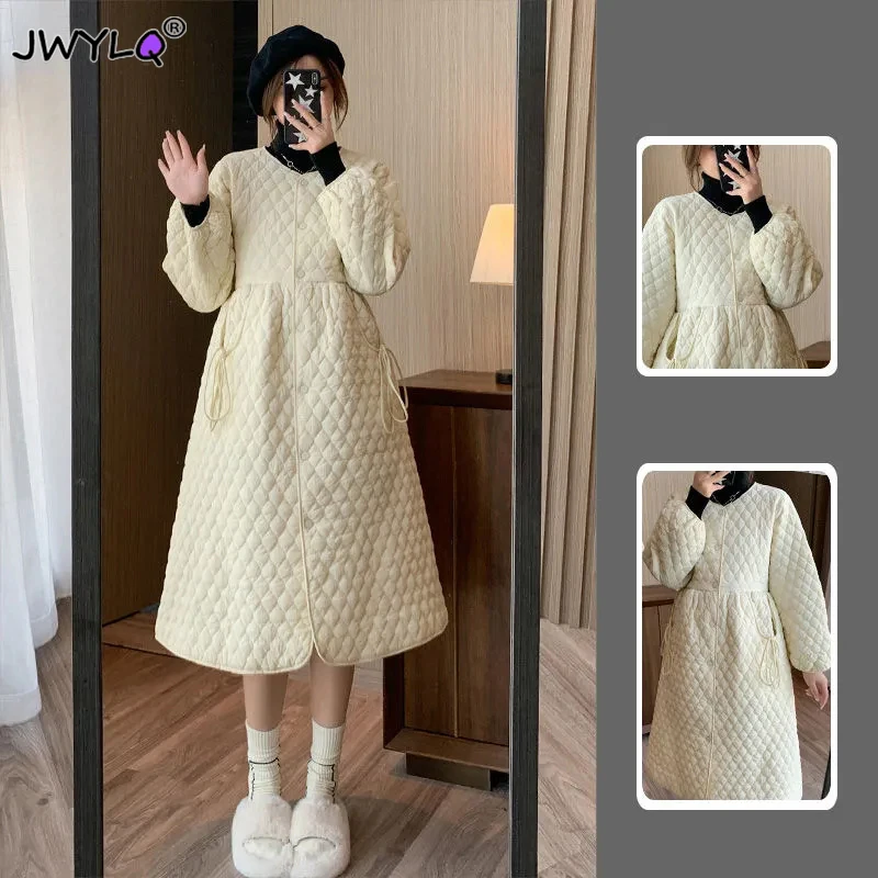 New Winter Oversized 4xl Design Long Parkas Coats Skirt Women Korean Loose Chaquetas Jackets Casual Warm Casaco Elegant Overcoat