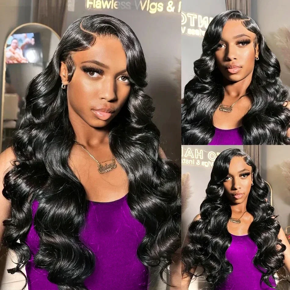 Tissage en Lot Brésilien Naturel Remy Body Wave, Extensions de Cheveux Bruts, 26 28 30 Pouces, 1 3 4