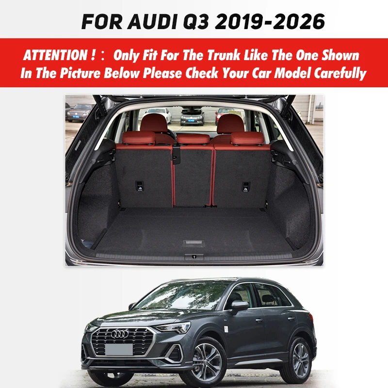 For Audi Q3 F3 2019-2026 25 24 23 22 3D Car Trunk Mat Pad Auto Cargo Liner Trunk Liner All Weather Rear Trunk Cargo Mat
