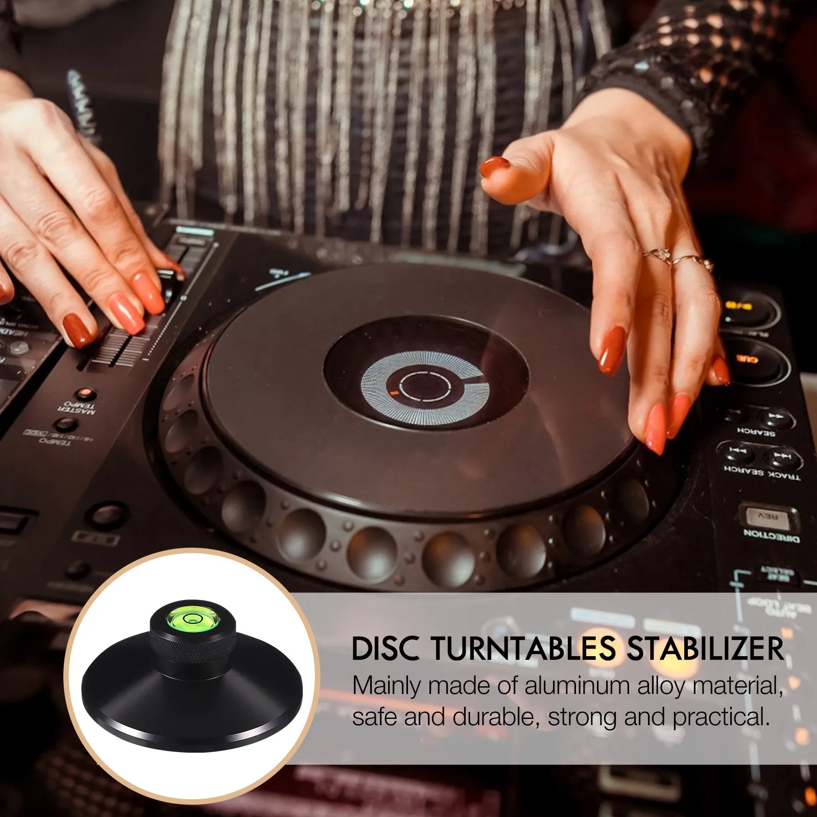 Pince de poids pour tourne-disque, stabilisateur en métal, accessoire audio pratique, réduit les fluctuations, améliore les performances, 1 pièce