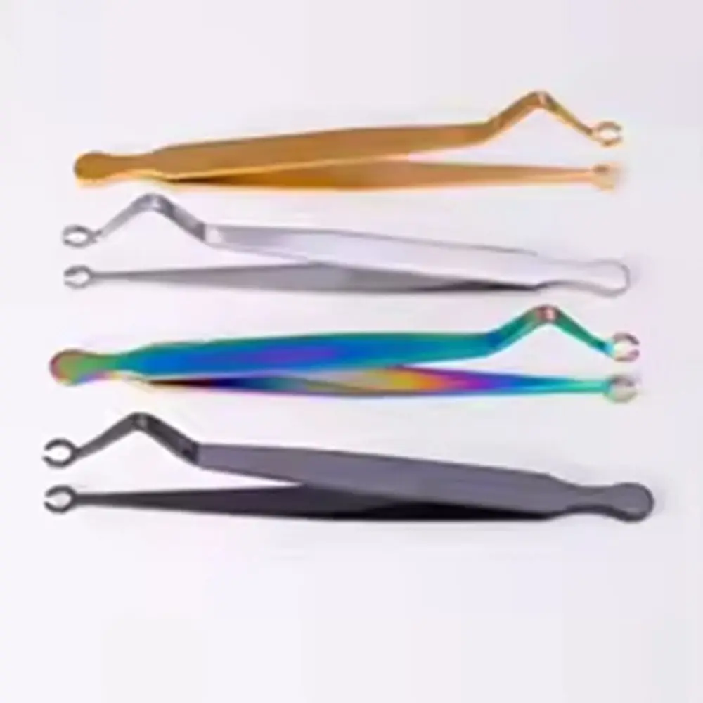 Stainless Steel Body Piercing Tool Septum Piercing Tool Ear Stud Dermal Forceps Navel Stud Nose Stud Dermal Piercing Tool