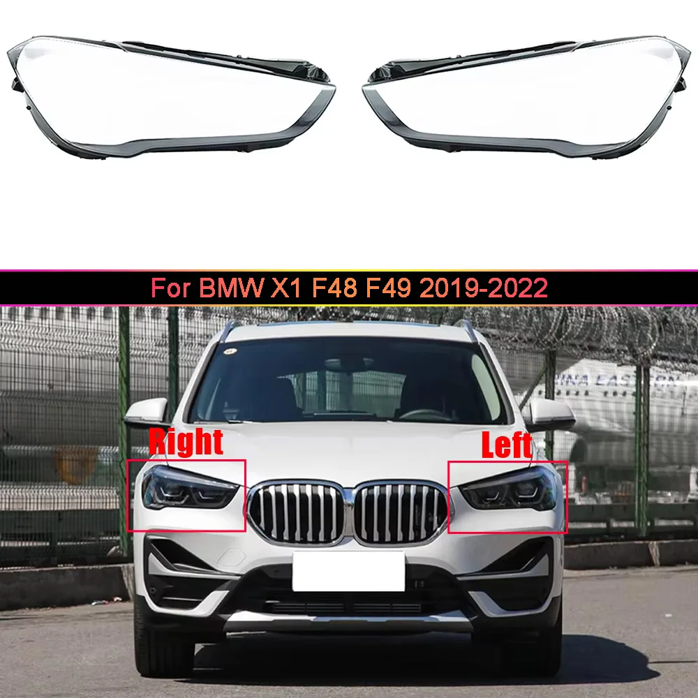 

For BMW X1 F48 F49 2019 2020 2021 2022 Headlight Transparent Shell Headlamp Cover Lens Plexiglass Replace The Original Lampshade