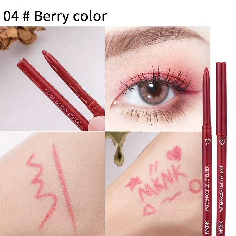 Red Matte Eyeliner Pencil Long Lasting Eye Makeup Eyeliner Waterproof Eyeliner Pen Eye Cosmetics Makeup Tools