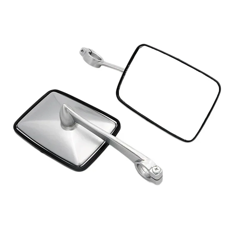 Motorcycle Rear Mirror Modification Large Field View Side Reversing Mirror Motorbike Aluminum Alloy Rectangular Rearview Mirror