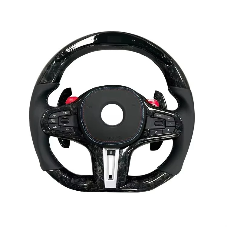 

Car Steering Wheel For BMW F10 F30 E46 E60 F15 F90 F80 G20 G30 M3 M4 M5 Leather LED Steering Wheel