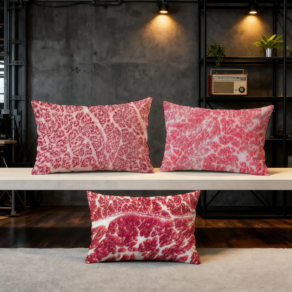 Close Up Of Meat Texture cushion cover Hit Product Home Sofa living Room Double-sided Soft Decorative Pillow Cover