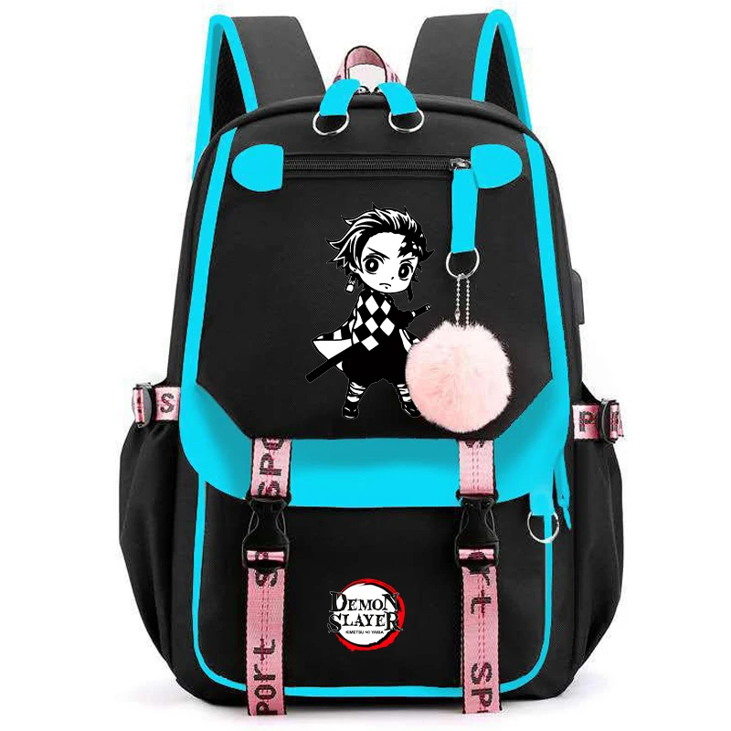 Anime Demon Slayer Backpack for Teenager Student Back To School Bag Girl Boy Children Cosplay Knapsack Women Rucksack Mochila