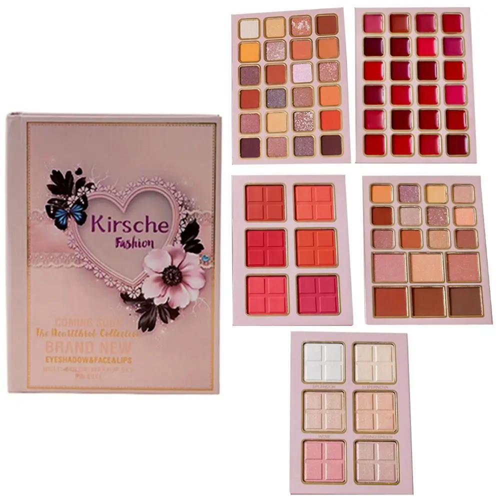 

5-Layer Folding Eyeshadow Palette Book Shaped Portable Beauty Book Makeup Kit Shimmer Matte Glitter Waterproof