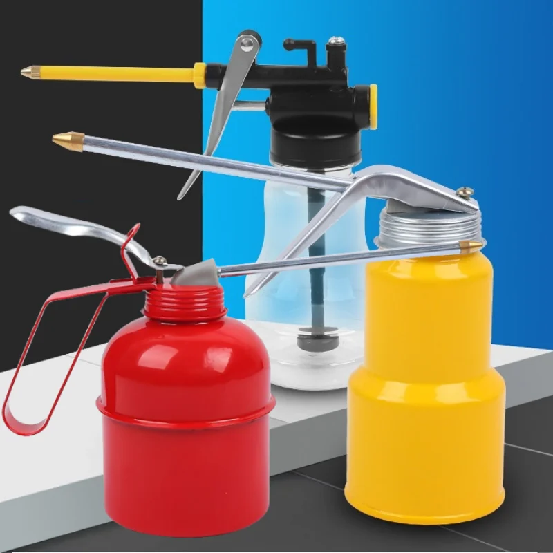 Oil Can Lubrication Metal High Pressure Pump Grease Guns Car Oil Pot Bottle Car Repair Tool 250ml 300ml 500ml