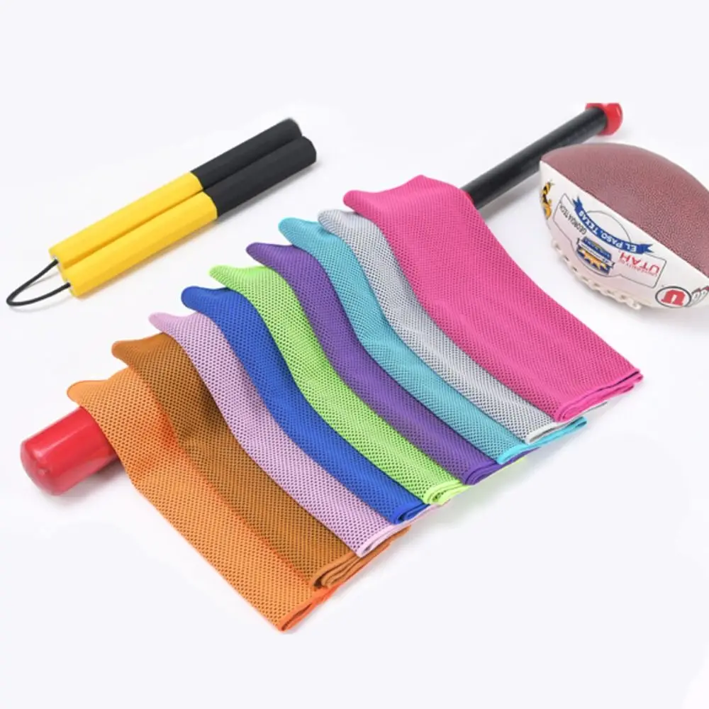 Portable Mini Quick Dry Fitness Cool Towel Silica Gel Microfiber Sports Quick Dry Cool Towel Towel Silicone Bag Sports