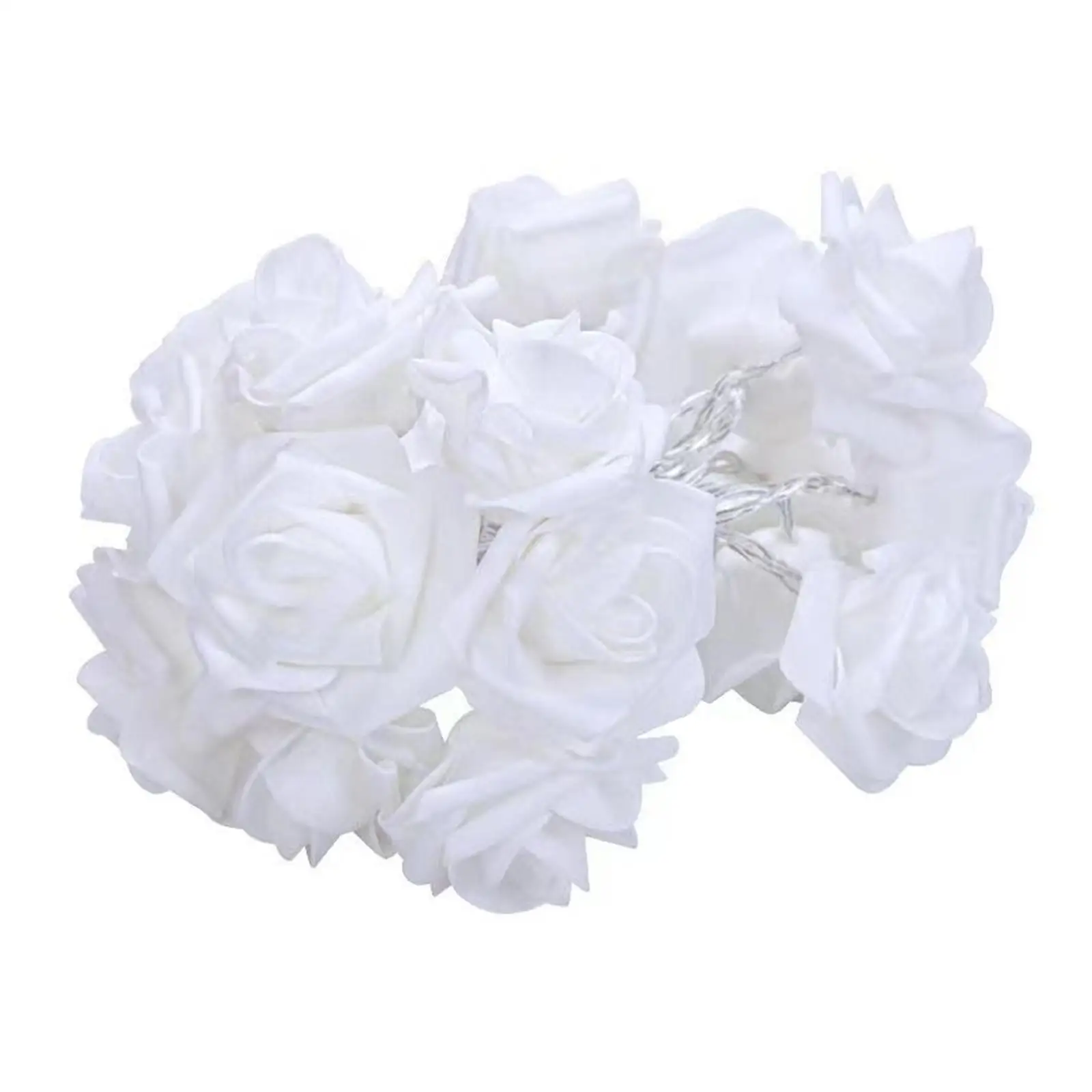 LED Rose Flower String Lights Artificial Flower Garland for Wall Patio Room