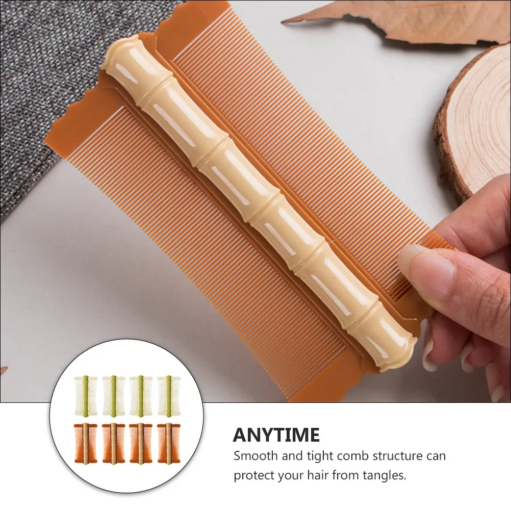 

8Pcs Double-Sided Tooth Comb Fine Dense Tooth Hair Combs Barber Plastic Hairdressing Comb Scalp Blood Circulation