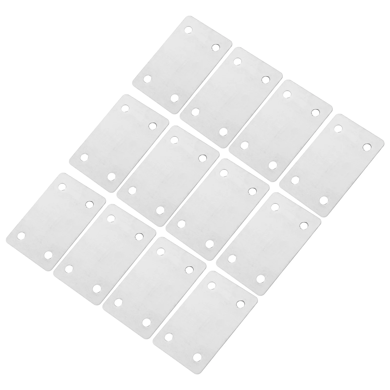 20 Pcs Furniture Corner Code Metal Joining Plates for Wood Mending Brackets Stainless Steel Straight