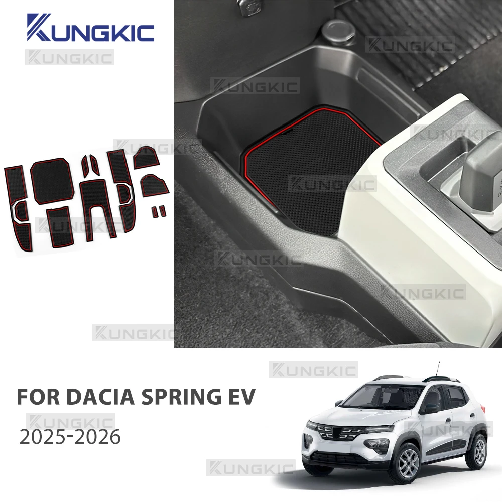 

For Dacia Spring Electric EV 2025 2026 Car Door Groove Mat Anti-slip Slot Pad Auto Interior Dacia Spring 2025 Accessories