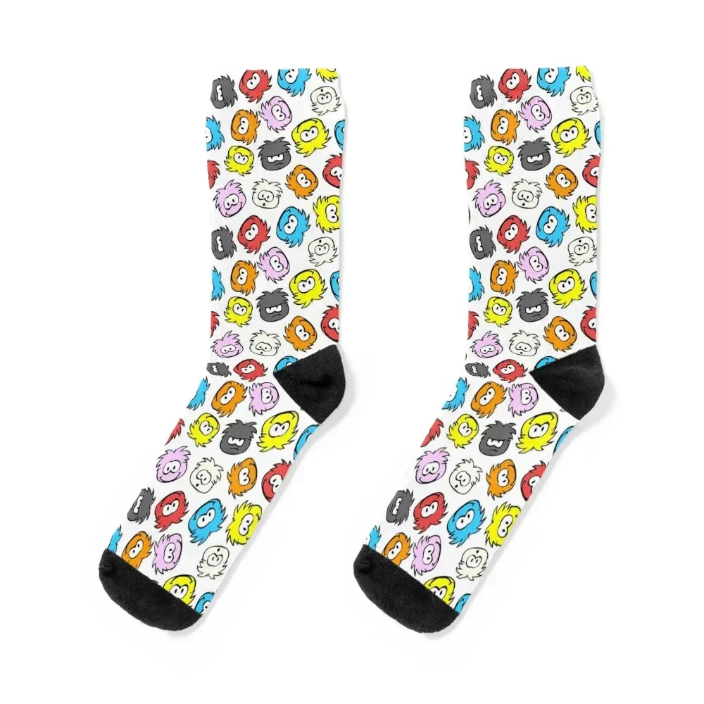 Old Style Puffle Pattern - Club Penguin Socks moving stockings Crossfit short Socks Male Women's